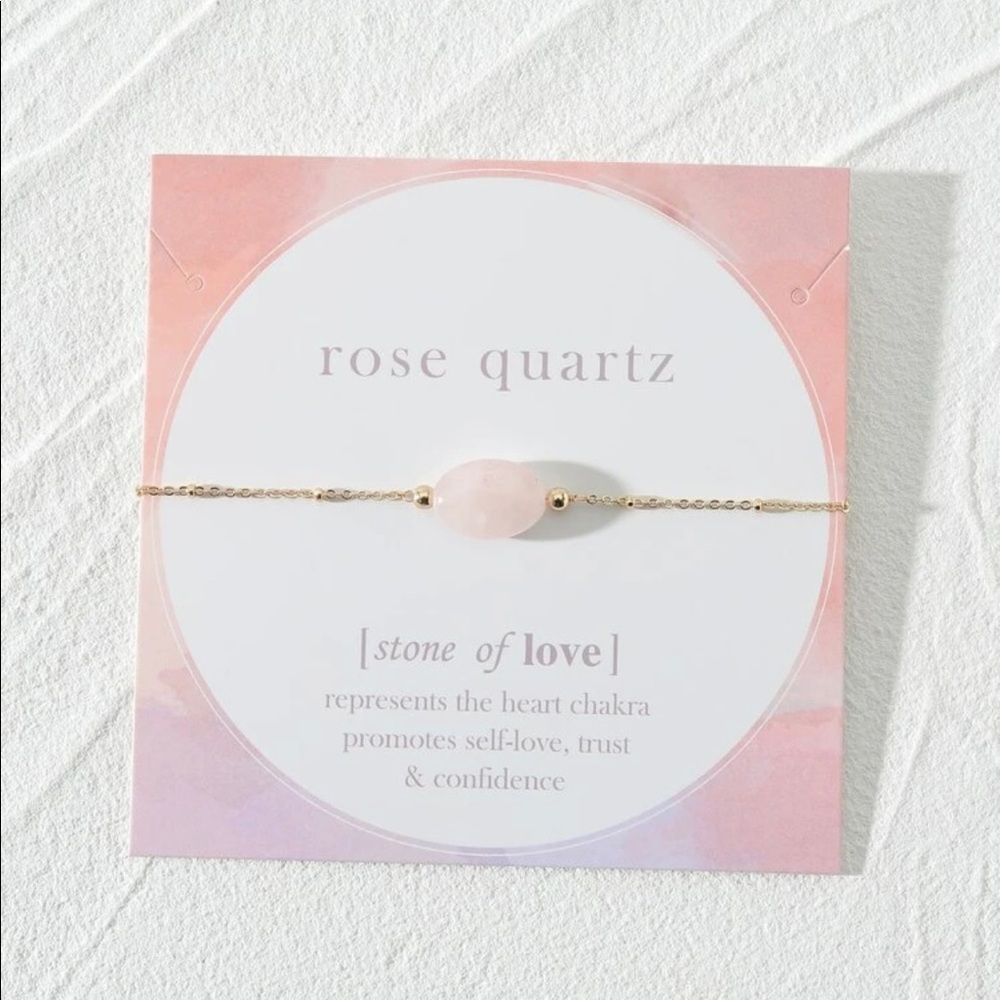 🎉HP🎉 Rose Quartz Stone of Love Bracelet (Boutique) - Picture 1 of 6